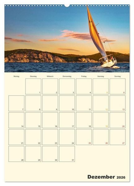 Produktbild: Segeln, unser Jahresplaner (hochwertiger Premium Wandkalender 2026 DIN A2 hoch), Kunstdruck in Hochglanz