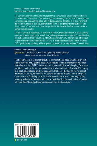 Produktbild: Trade Policy between Law, Diplomacy and Scholarship