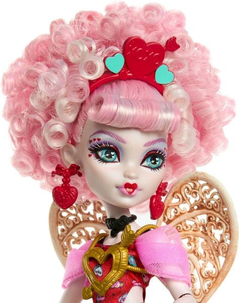 Produktbild: Monster High Scary Sweet Birthday Cupid Asteria-Puppe im Partykleid mit Ballon und Geschenk