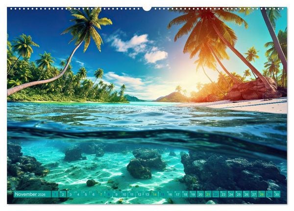 Produktbild: Sehnsucht Strandparadies (Wandkalender 2026 DIN A2 quer), CALVENDO Monatskalender