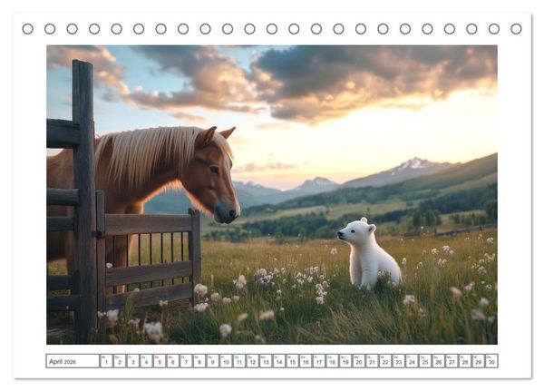 Produktbild: Kleiner Eisb&auml;r und die gro&szlig;e Welt (Tischkalender 2026 DIN A5 quer), CALVENDO Monatskalender