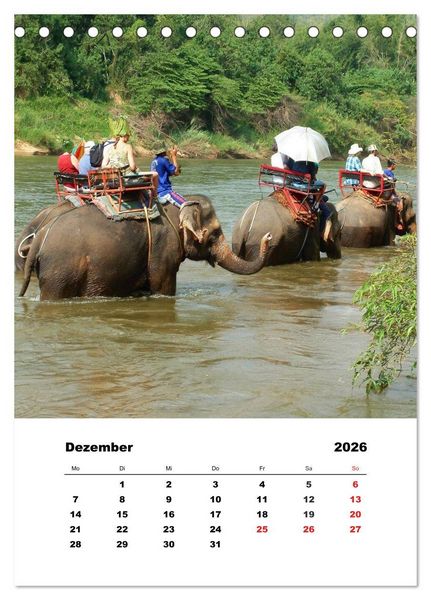 Produktbild: Thailand - Eine kleine Rundreise (Tischkalender 2026 DIN A5 hoch), CALVENDO Monatskalender