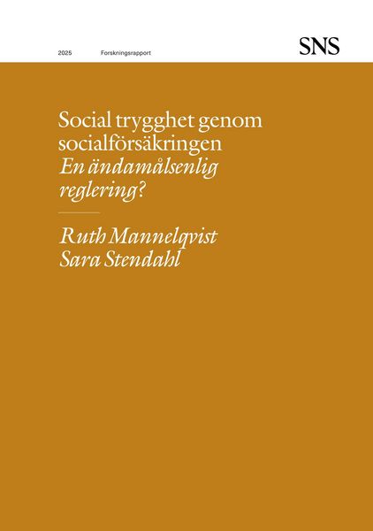 Produktbild: Social trygghet genom socialf&ouml;rs&auml;kringen