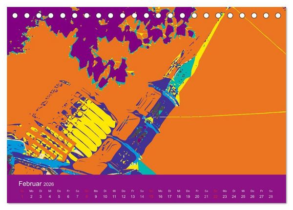 Produktbild: WIEN popartig (Tischkalender 2026 DIN A5 quer), CALVENDO Monatskalender