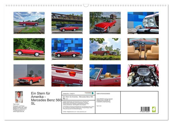 Produktbild: Ein Stern f&uuml;r Amerika - Mercedes Benz 560 SL (Wandkalender 2025 DIN A2 quer), CALVENDO Monatskalender