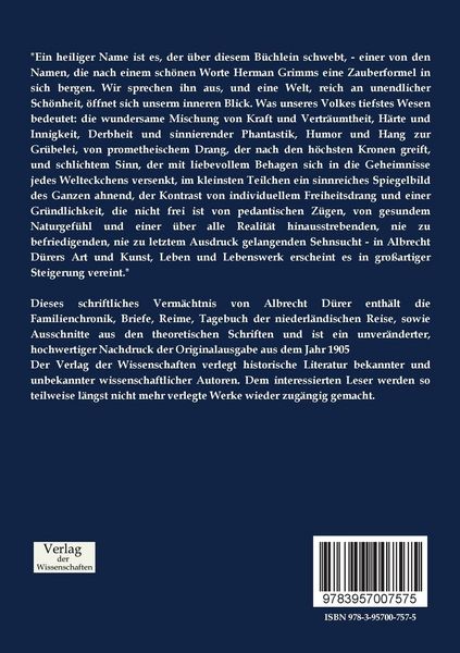 Produktbild: Albrecht D&uuml;rers schriftliches Verm&auml;chtnis