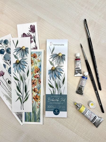 Produktbild: Hahnem&uuml;hle Papier Lesezeichenblock, 5,5 x 20 cm, 300 g/m&sup2;