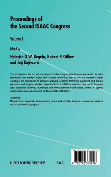 Produktbild: Proceedings of the Second ISAAC Congress