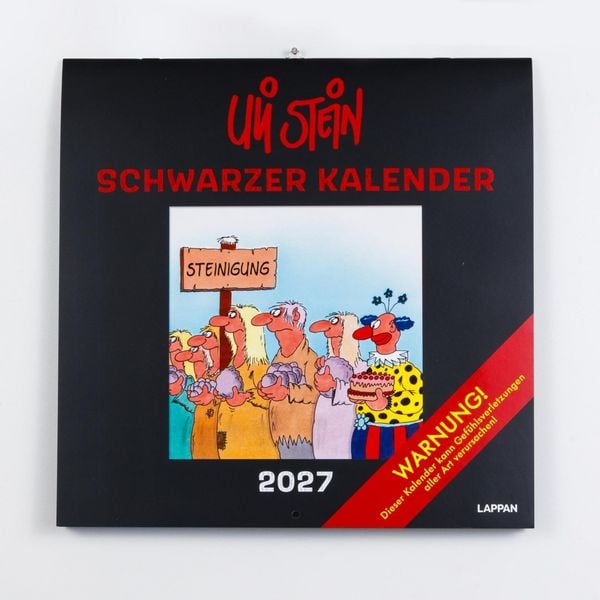 Produktbild: Uli Stein Schwarzer Kalender 2027: Monatskalender f&uuml;r die Wand