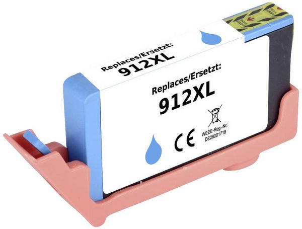 Produktbild: Renkforce Druckerpatrone ersetzt HP 912XL, 3YL81AE Kompatibel Cyan RF-5718846