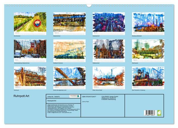 Produktbild: Ruhrpott Art (Wandkalender 2026 DIN A2 quer), CALVENDO Monatskalender