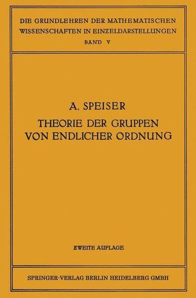Produktbild: Die Theorie der Gruppen von Endlicher Ordnung