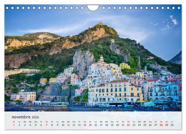 Produktbild: C&ocirc;te amalfitaine - Villes romantiques et paysages magiques (Calendrier mural 2026 DIN A4 vertical), CALVENDO calendrier mensuel