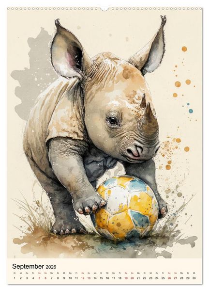 Produktbild: Fu&szlig;ball Stars - Fu&szlig;ball regiert die Welt (hochwertiger Premium Wandkalender 2026 DIN A2 hoch), Kunstdruck in Hochglanz
