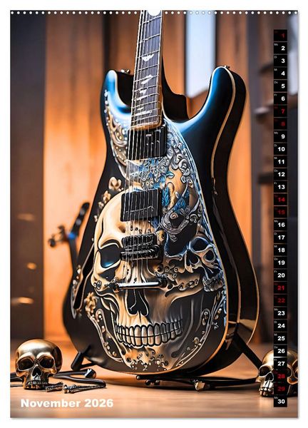 Produktbild: Traumhafte Gitarren (hochwertiger Premium Wandkalender 2026 DIN A2 hoch), Kunstdruck in Hochglanz