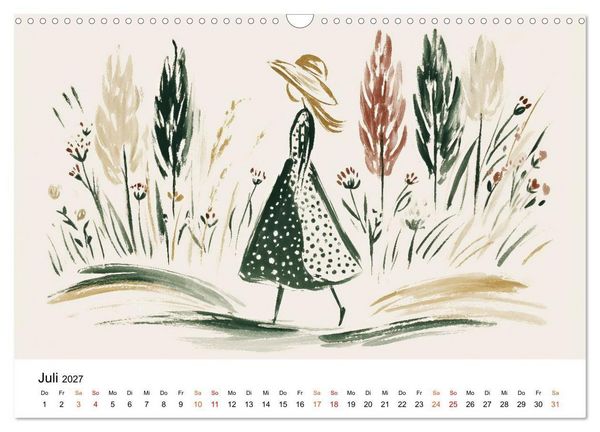 Produktbild: Ein Jahr in sanften Farben (Wandkalender 2027 DIN A3 quer), CALVENDO Monatskalender