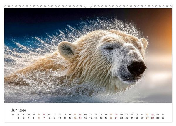 Produktbild: Eisb&auml;ren - die Stimme der Wildnis (Wandkalender 2026 DIN A3 quer), CALVENDO Monatskalender