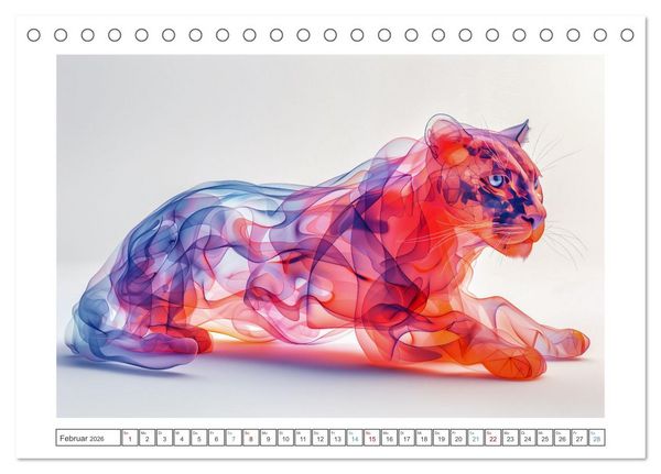 Produktbild: Modern Art Animals (Tischkalender 2026 DIN A5 quer), CALVENDO Monatskalender