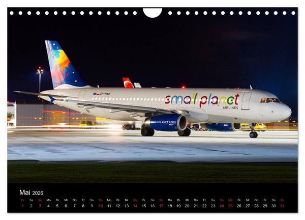 Produktbild: Flugzeuge bei Nacht (Wandkalender 2026 DIN A4 quer), CALVENDO Monatskalender
