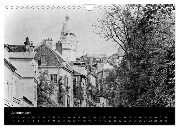 Produktbild: Streifzug durch Paris (Wandkalender 2026 DIN A4 quer), CALVENDO Monatskalender