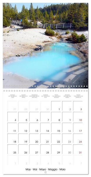 Produktbild: Yellowstone, Hot springs and geysers (Wall Calendar 2026 12 &times; 12 Inch) CALVENDO 12 Month Wall Calendar