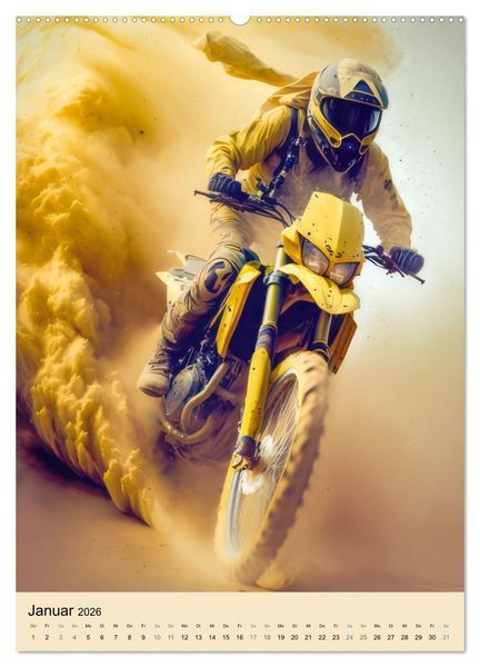 Produktbild: Motorrad W&uuml;stenrennen (Wandkalender 2026 DIN A2 hoch), CALVENDO Monatskalender
