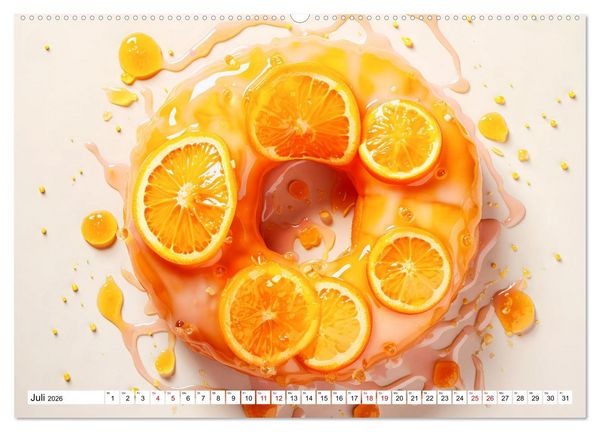 Produktbild: Bunte Donut-Tr&auml;ume - Himmlischer Geschmack aus Krapfenteig (hochwertiger Premium Wandkalender 2026 DIN A2 quer), Kunstdruck in Hochglanz