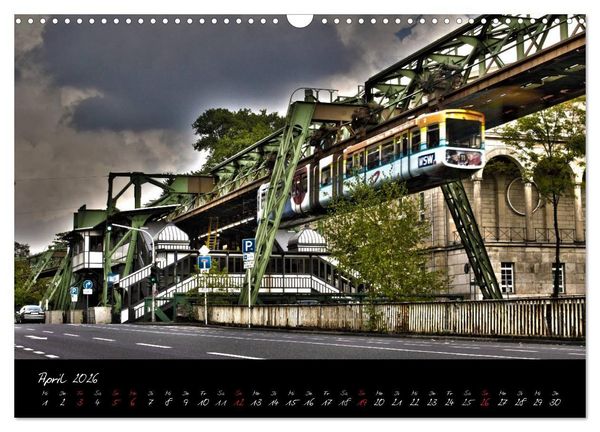 Produktbild: Wuppertal - Stadt der Schwebebahn in HDR (Wandkalender 2026 DIN A3 quer), CALVENDO Monatskalender