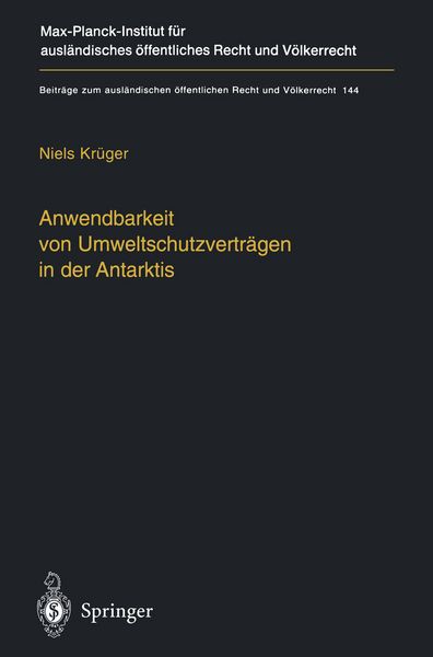 Produktbild: Anwendbarkeit von Umweltschutzvertr&auml;gen in der Antarktis