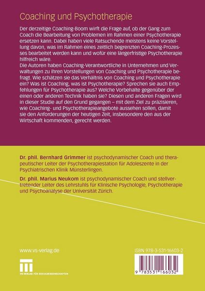 Produktbild: Coaching und Psychotherapie