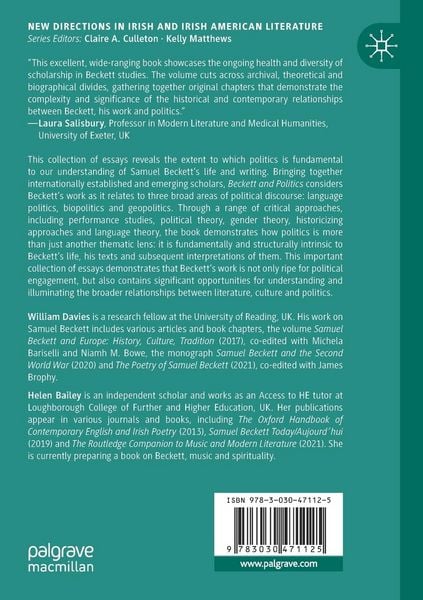 Produktbild: Beckett and Politics