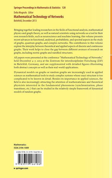 Produktbild: Mathematical Technology of Networks