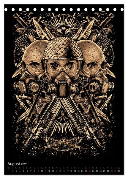 Produktbild: BLOODBOY/WAR ILLUSTRATION (Tischkalender 2026 DIN A5 hoch), CALVENDO Monatskalender