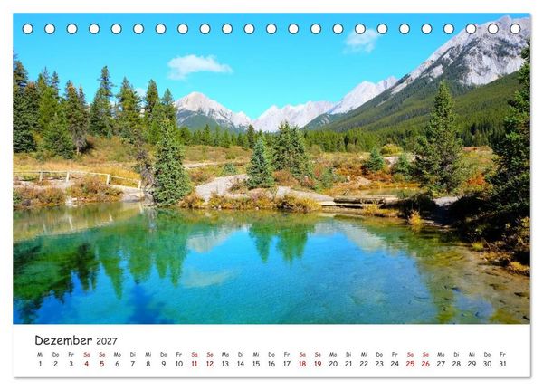 Produktbild: Kanadas Rocky Mountains: Zwischen Gipfeln & glasklaren Seen (Tischkalender 2027 DIN A5 quer), CALVENDO Monatskalender