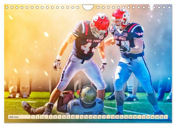 Produktbild: American Football - Fight (Wandkalender 2026 DIN A4 quer), CALVENDO Monatskalender