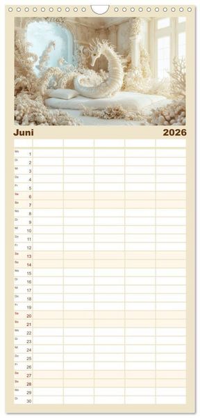 Produktbild: Familienplaner 2026 - Traumhafte Illusionen - Imagin&auml;r und surreal mit 5 Spalten (Wandkalender, 21 x 45 cm) CALVENDO