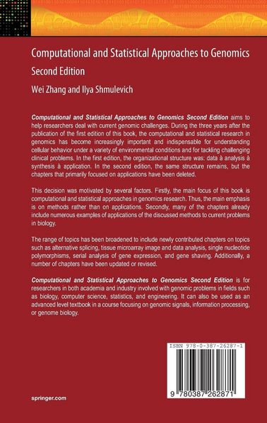 Produktbild: Computational and Statistical Approaches to Genomics