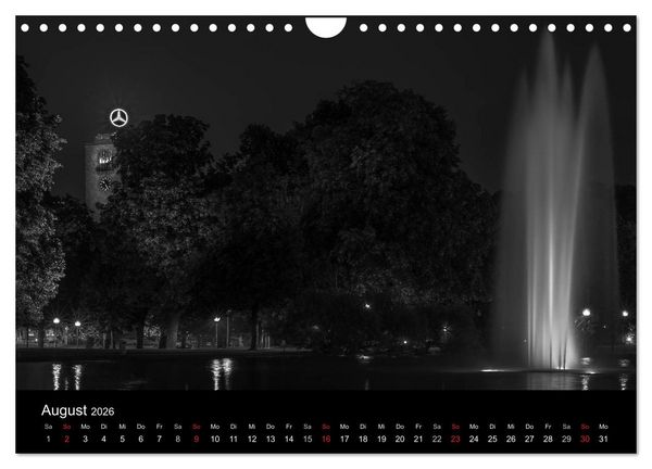 Produktbild: Stuttgart bei Nacht (Wandkalender 2026 DIN A4 quer), CALVENDO Monatskalender