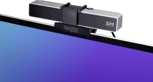 Sygonix Connect SC-WC-300 Webcam 2592 x 1944 Pixel Klemm-Halterung