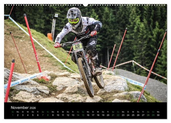 Produktbild: Downhill Racing 2026 (hochwertiger Premium Wandkalender 2026 DIN A2 quer), Kunstdruck in Hochglanz