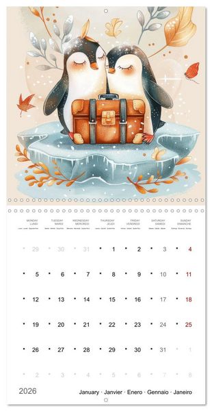 Produktbild: Through the year with love (Wall Calendar 2026 12 &times; 12 Inch) CALVENDO 12 Month Wall Calendar