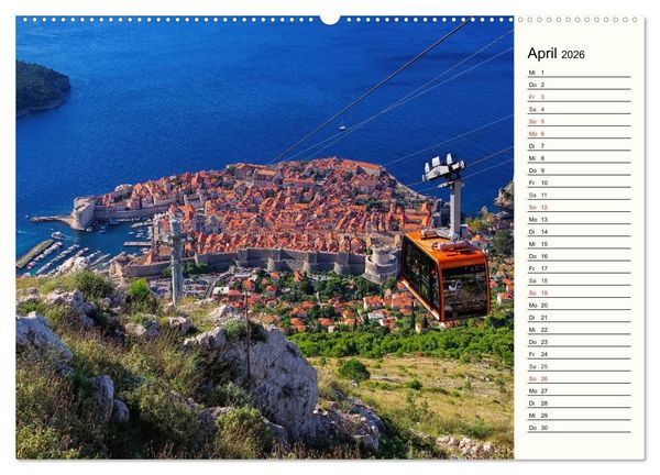 Produktbild: Dubrovnik - Perle der Adria (hochwertiger Premium Wandkalender 2026 DIN A2 quer), Kunstdruck in Hochglanz