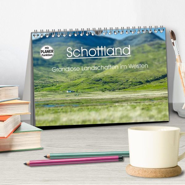 Produktbild: Schottland - grandiose Landschaften im Westen (Tischkalender 2026 DIN A5 quer), CALVENDO Monatskalender