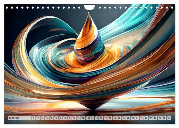 Produktbild: Flie&szlig;ende Formen (Wandkalender 2026 DIN A4 quer), CALVENDO Monatskalender