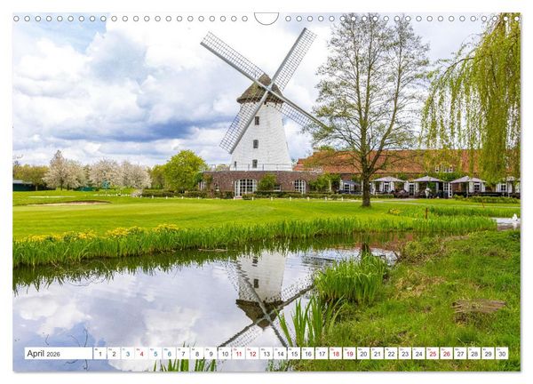 Produktbild: Besondere Windm&uuml;hlen am Niederrhein (Wandkalender 2026 DIN A3 quer), CALVENDO Monatskalender