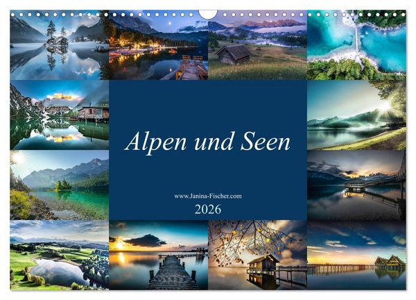 Produktbild: Alpen und Seen (Wandkalender 2026 DIN A3 quer), CALVENDO Monatskalender