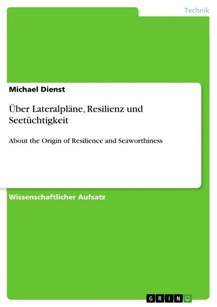 Produktbild: &Uuml;ber Lateralpl&auml;ne, Resilienz und Seet&uuml;chtigkeit