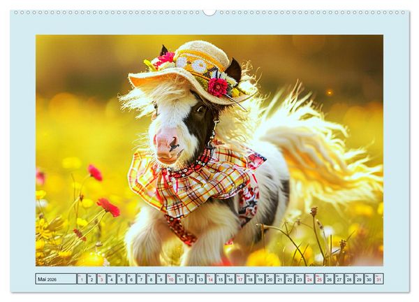Produktbild: Pony-Parade. Stylisches Abenteuer auf kleinen Hufen (hochwertiger Premium Wandkalender 2026 DIN A2 quer), Kunstdruck in Hochglanz