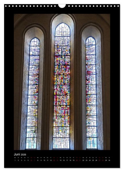 Produktbild: Kirchenfenster - Sakrale Glaskunst (Wandkalender 2026 DIN A3 hoch), CALVENDO Monatskalender