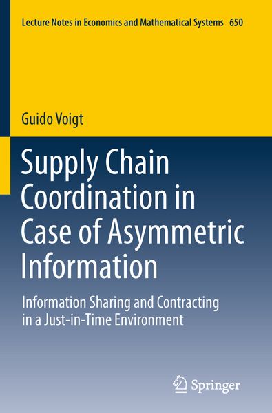 Produktbild: Supply Chain Coordination in Case of Asymmetric Information